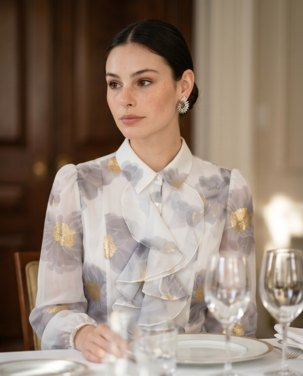 Lisa Mok ruffle blouse
