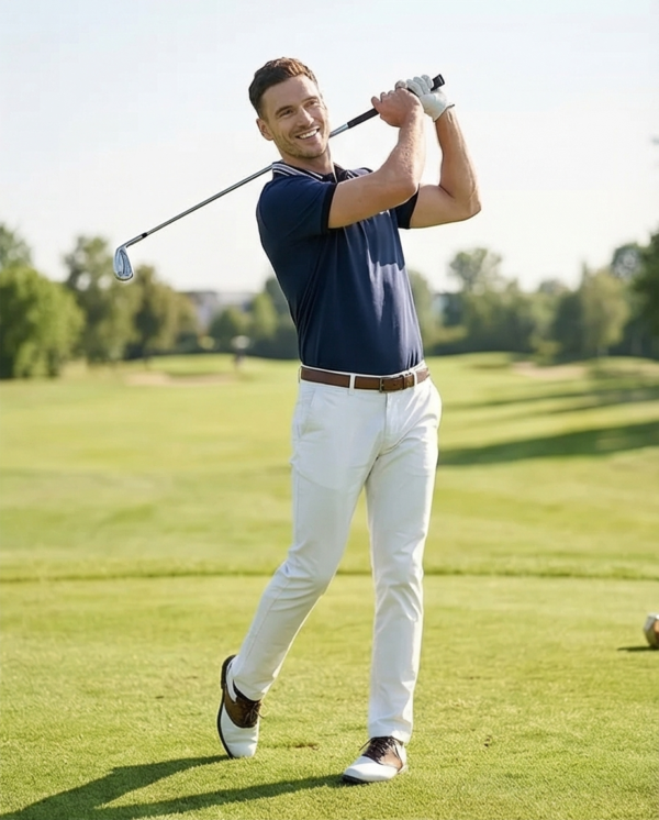 YY signature Midnight Blue men's short sleeve polo shirt